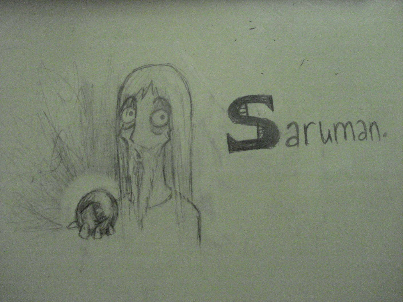 Desk Graffiti: Saruman! by Kittyku1189