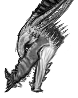 Dragon Head Sketch by Kitzy