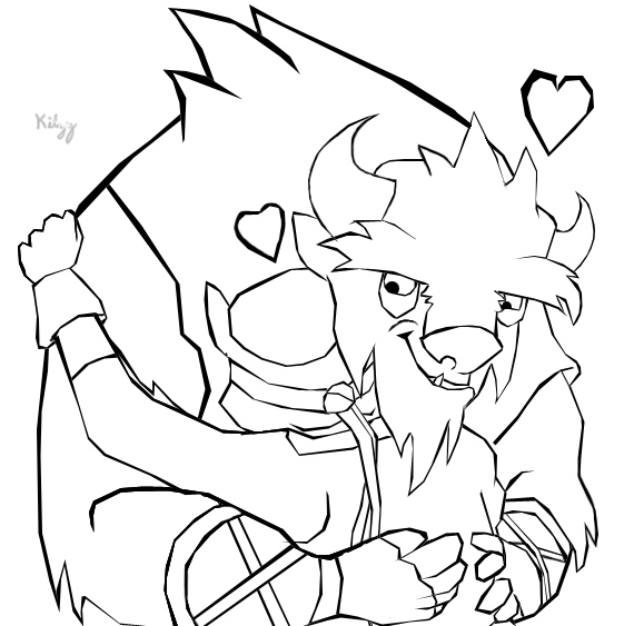 Lineart for Jean Bison and Sly by Kitzy