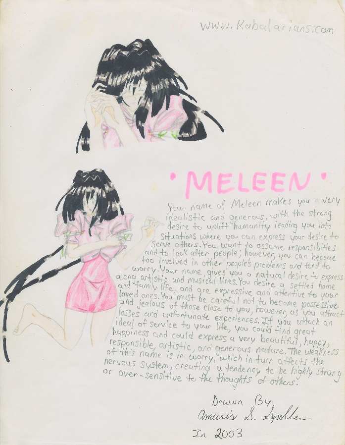 Meleen's Name Profile by KiwiKiss
