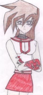 Chazz Princeton in girl form wearing the Slifer Re by Kiyomi