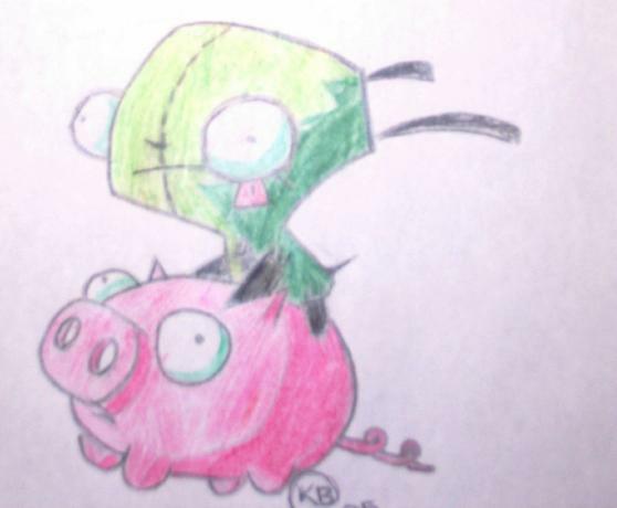 Gir with Piggie!!! by Klara_chan99