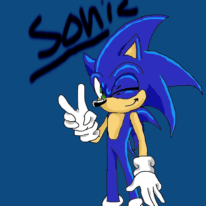 Sonic The Hedgehog on Photoshop by Knuxs_1_fan