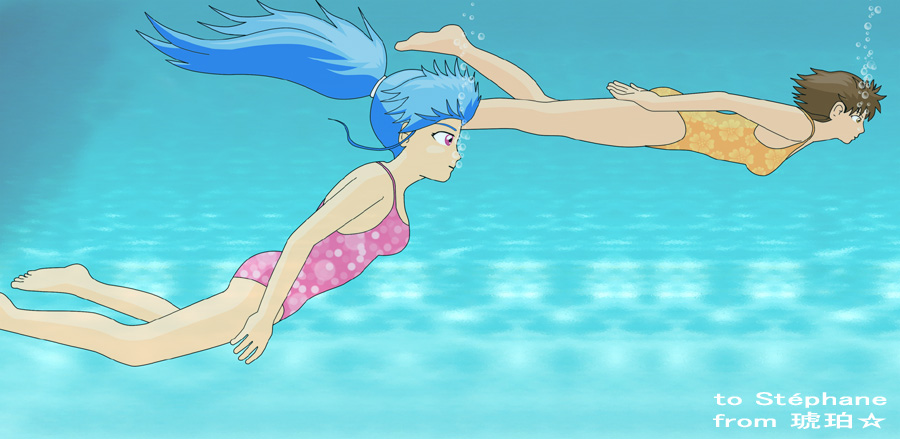 Underwater Botan and Keiko by Kohaku_Hoshi