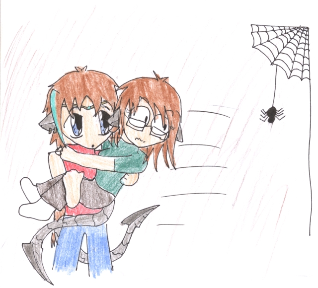 Xiossy is afraid of Spiders by Koji45