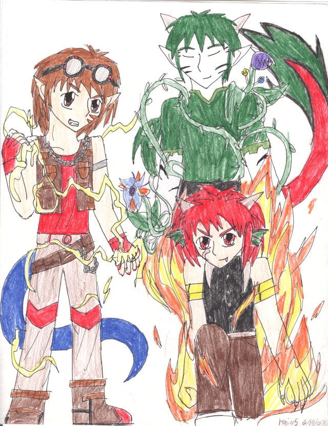 Hiroto, Genji, and Zeekoro by Koji45