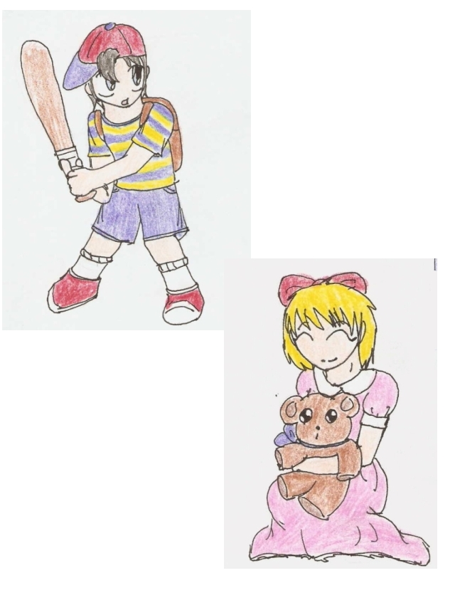 Ness and Paula Doodles by Koji45