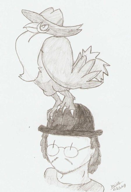 Honchcrow on Phil's Hat by Koji45