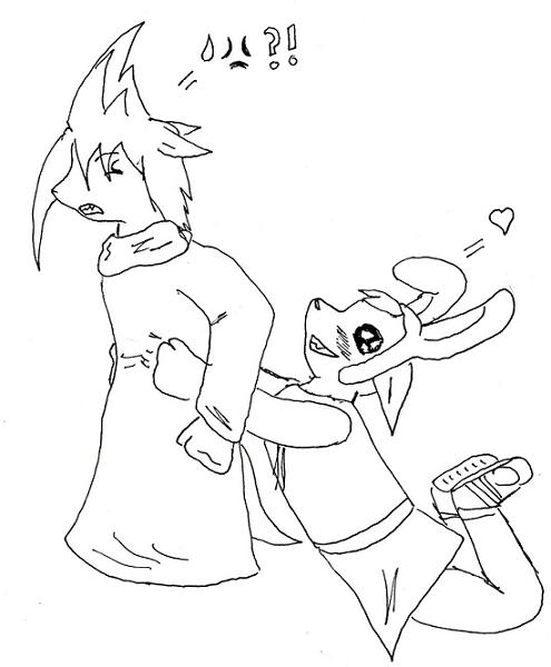 Hiei and the Bunnyman by Kokolo