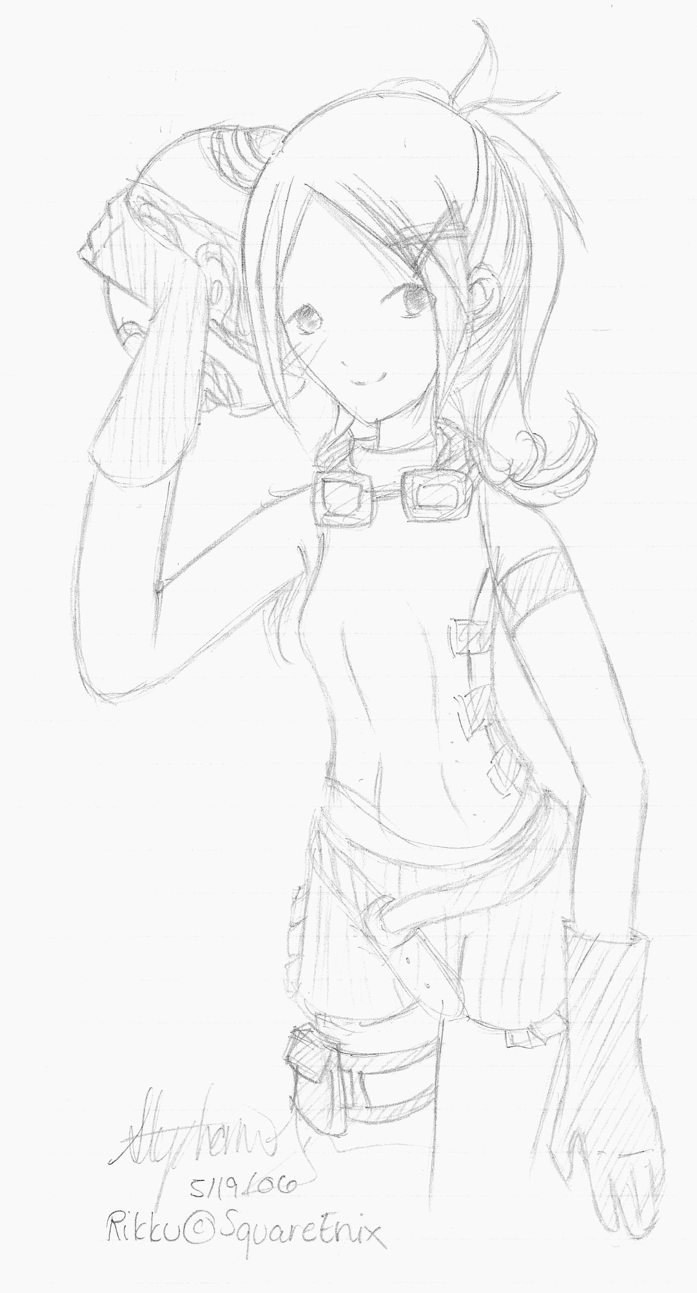 Rikku sketch by KotokoPlum