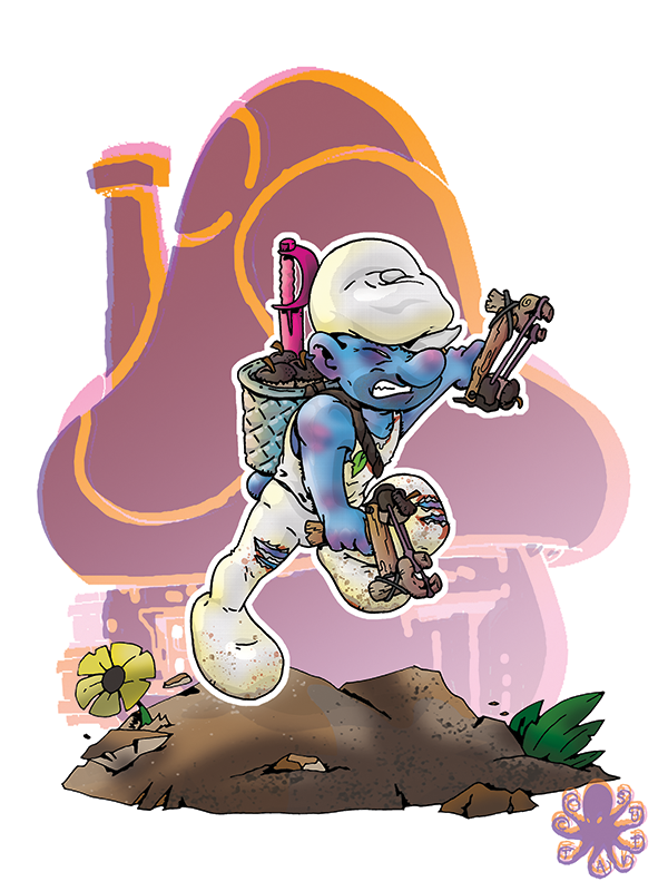 Gritty Smurf by Kraken