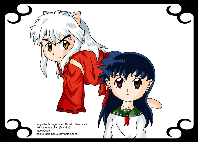 Inuyasha and Kagome by Krazie-Pan92