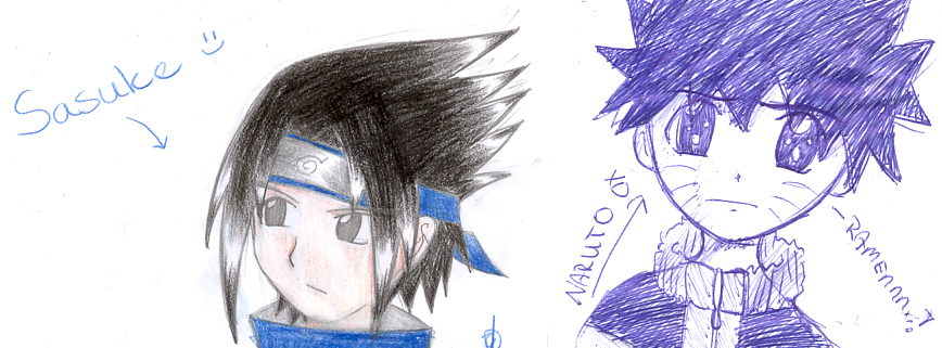 Sasuke and Naruto by Krazie-Pan92