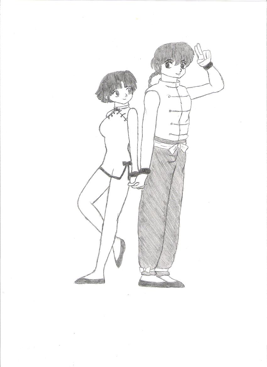 Ranma and Akane...Holding Hands! by KrimzenAngel