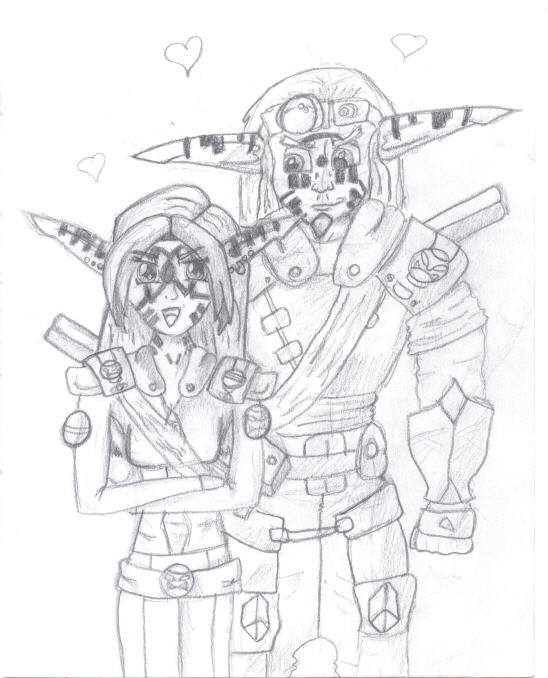 Jak and Pink: The Krimzon Guards (rough sketch!!) by Krimzon_Yakkow026