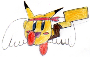 Kuby Pikachu Kirby (coloured) by Kuby