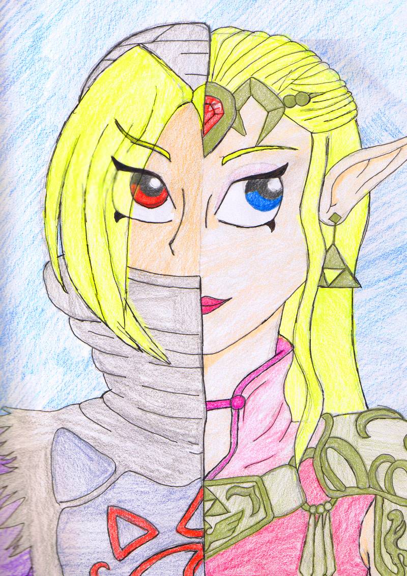 Split personality (Zelda) by Kumquat