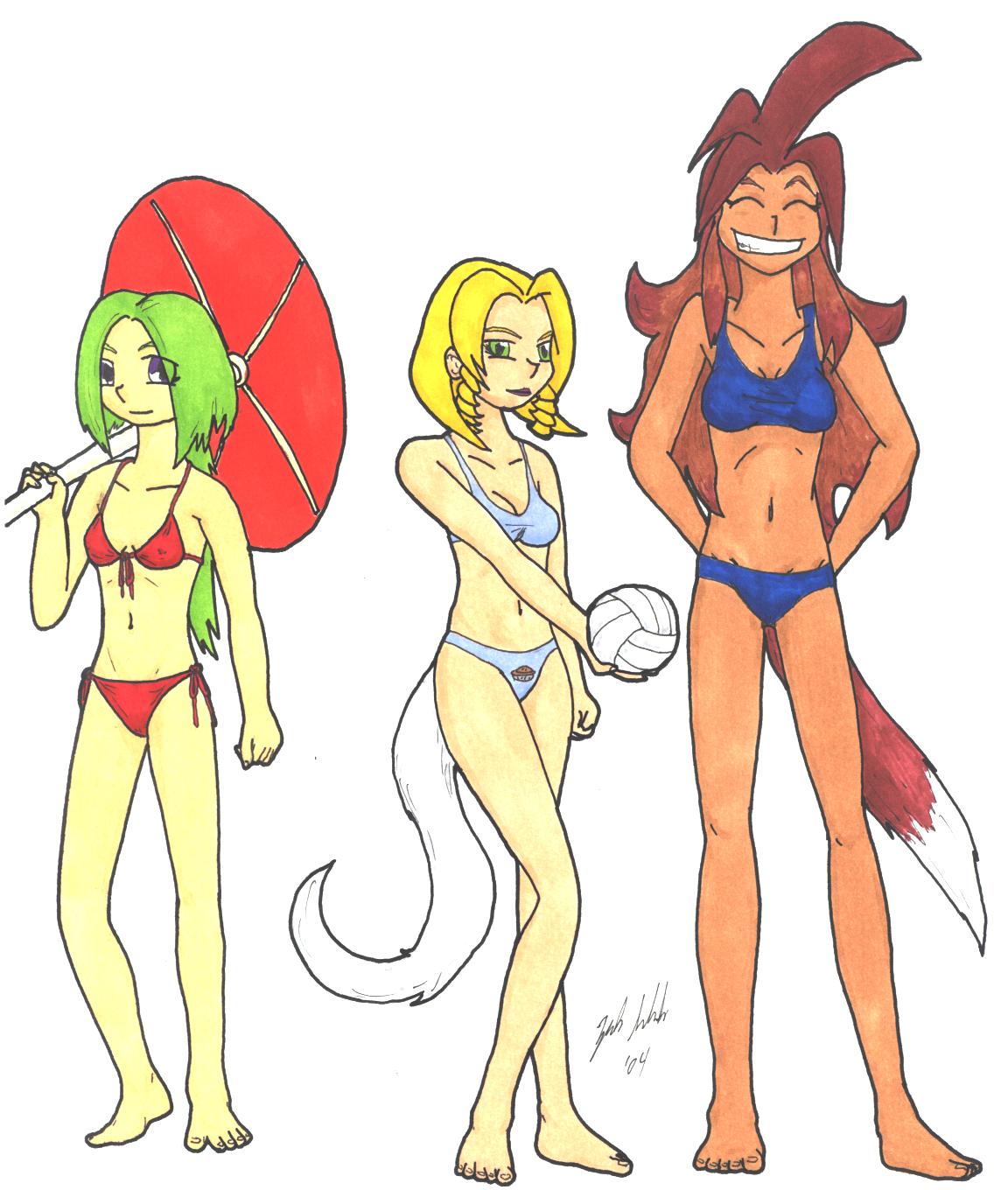 The Pie Girls-Bikini Time by Kupo-the-Avenger