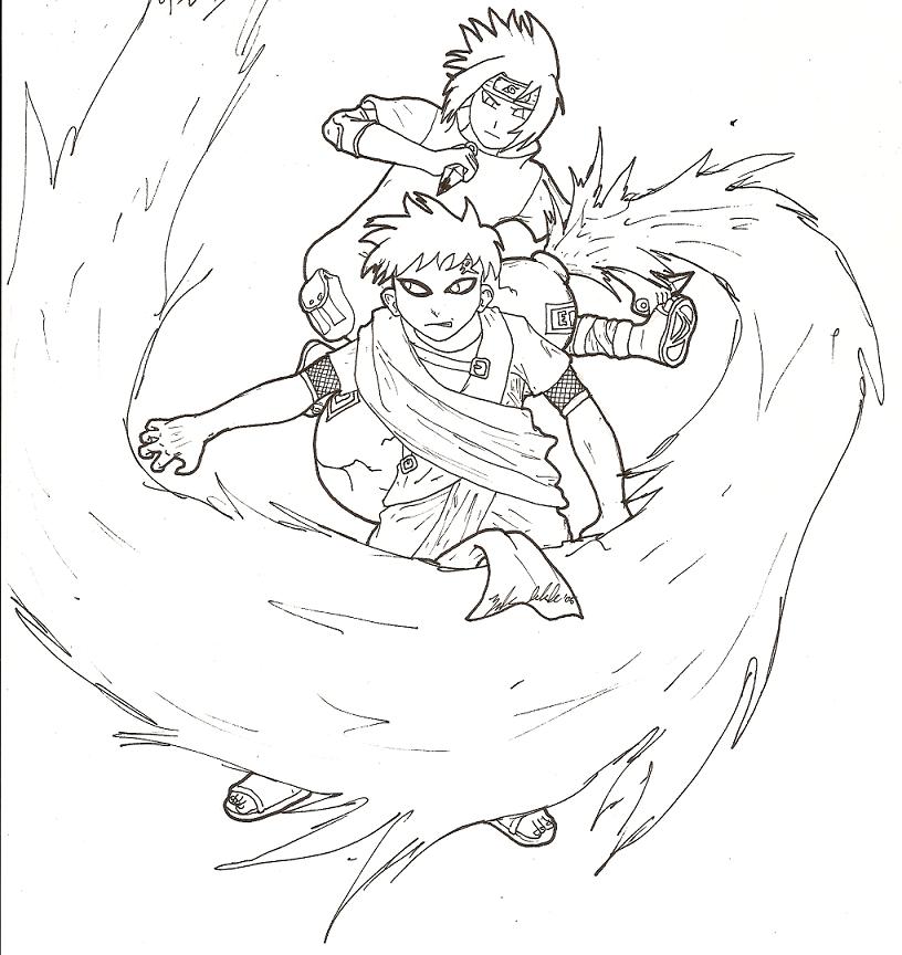 Sasuke v Gaara by Kupo-the-Avenger