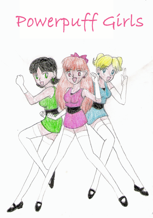 Powerpuff Girls Anime Style by Kurama_Lover_Otaku_Bunny