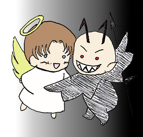 IGTKY: Angel and Devil Colored by Kurama_Lover_Otaku_Bunny