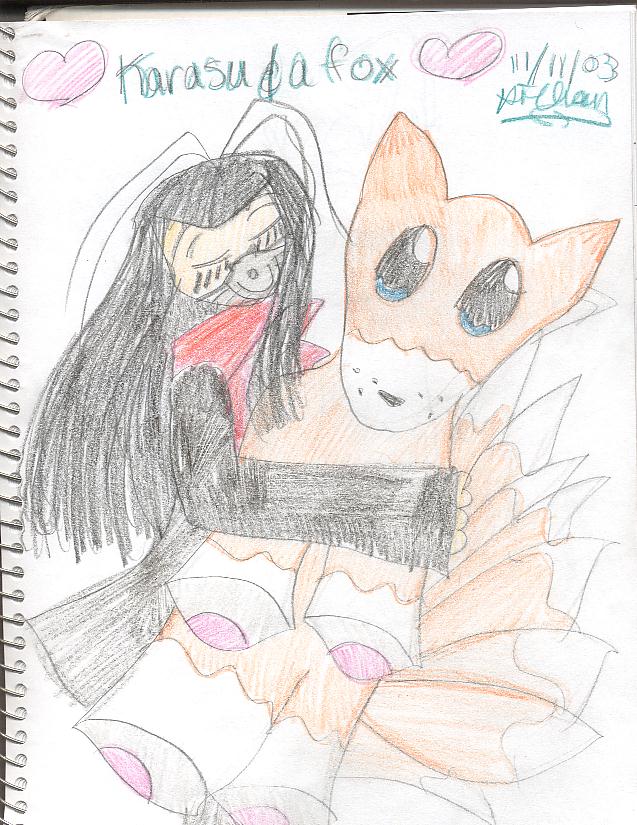 Karasu and a fox (KAWAII!) by Kurama_Torturer