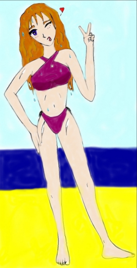 beach girl by Kuramas_crying_angel