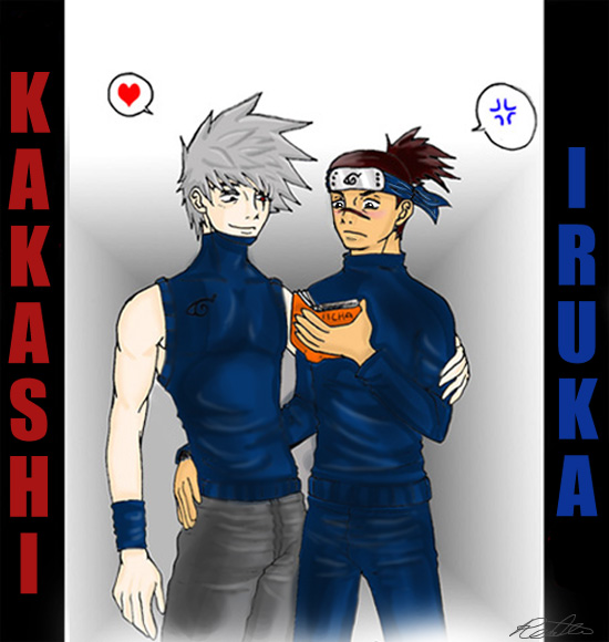 Kaka&Iru (Kakashi wears no mask) by Kuroi