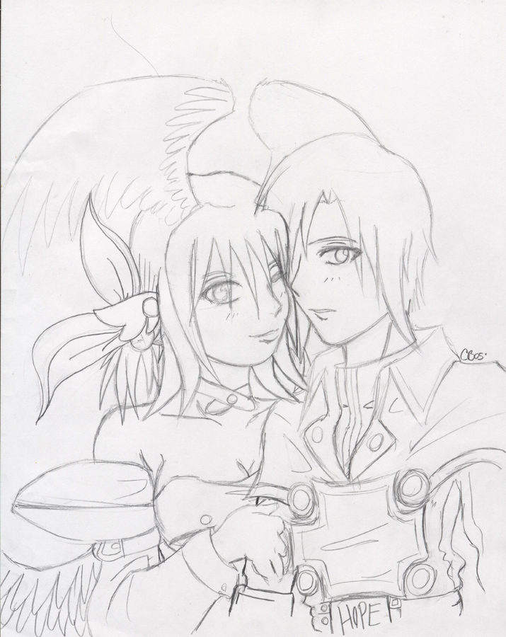 WIP: Kotoko and Don Cosplay Ky/Dizzy by Ky-Kiske