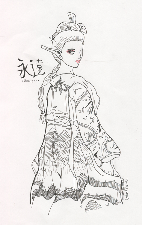 Geisha Charmaine (Art Trade with Xiakeyra) by Ky-Kiske