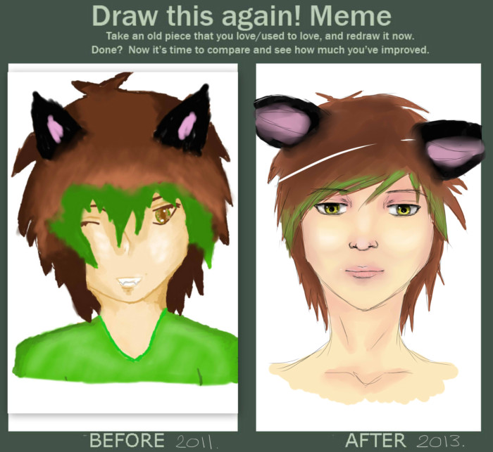 Before and after meme! by Kyarlinn