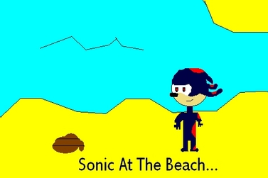 Sonic At The Beach by KyoTheKitty