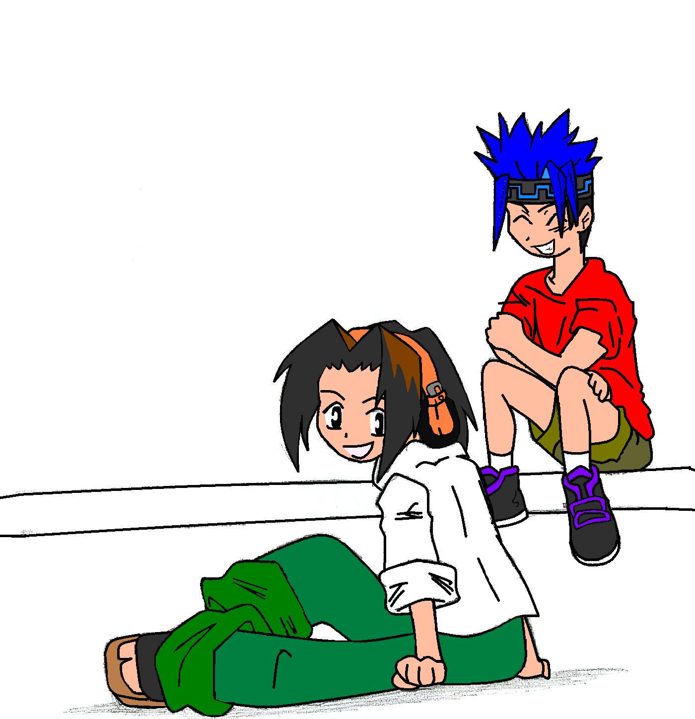 Yoh and Horo *colored, Plz Comment* by Kyoko_Asakura