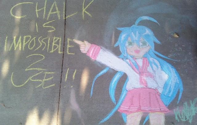 Konata -chalk- by Kyonkichis1Kitty