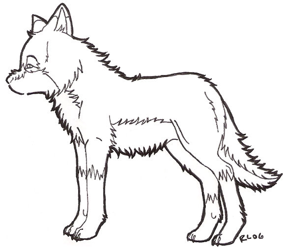 Wolf Lineart by Kyot222
