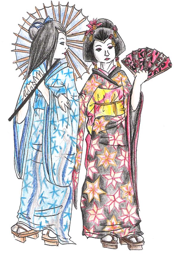 The Geishas, the Fan, and The Parasol by Kyot222