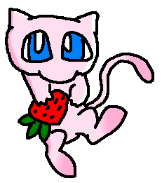 Mew with Strawberry by kacheepany