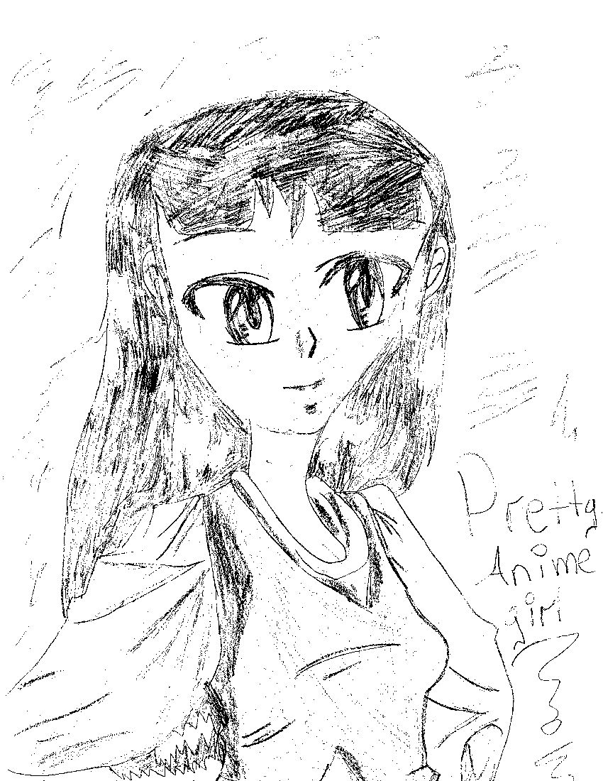 pretty anime girl by kagomeinuyasha123