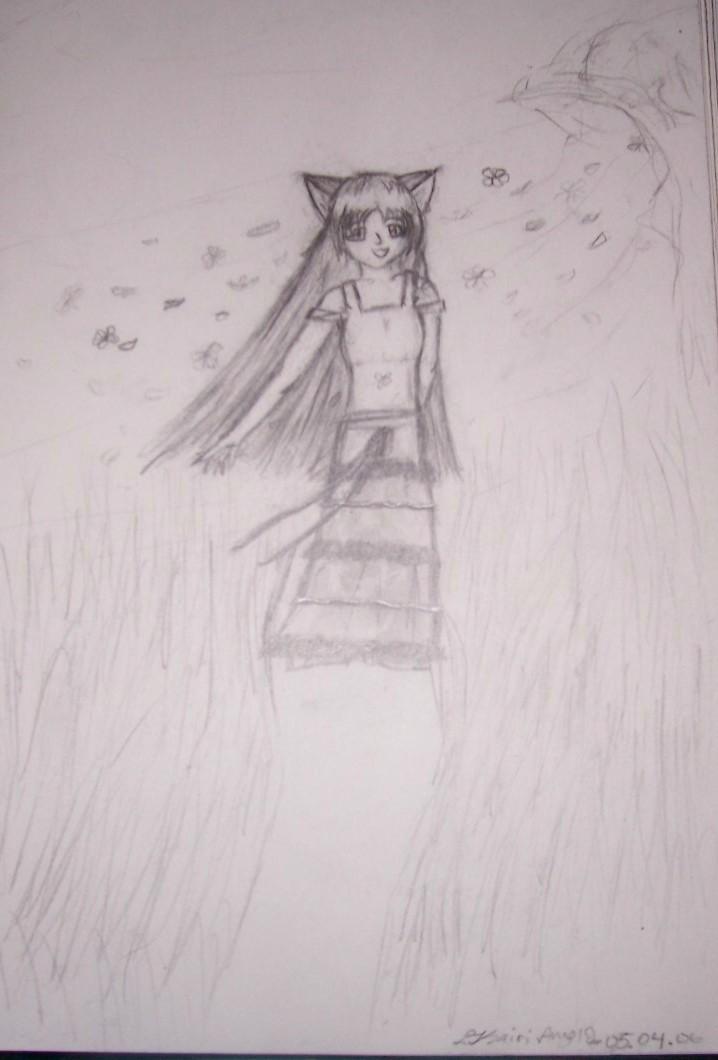 Cat girl in the wind by kairi_angel