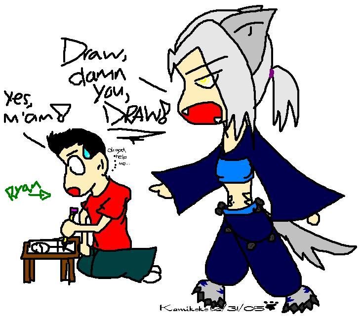 "Draw, damn you, DRAW !!" (MSpaint) by kamikoko