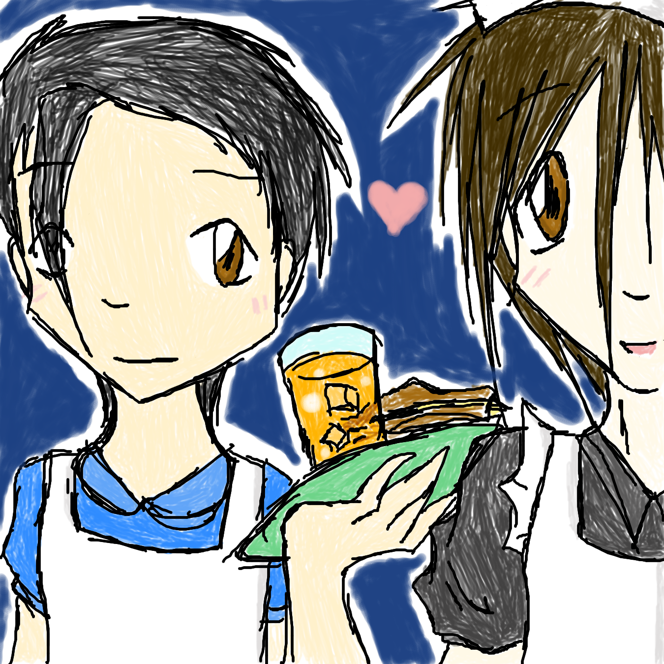 Maid and Waiter by kamoku_hito