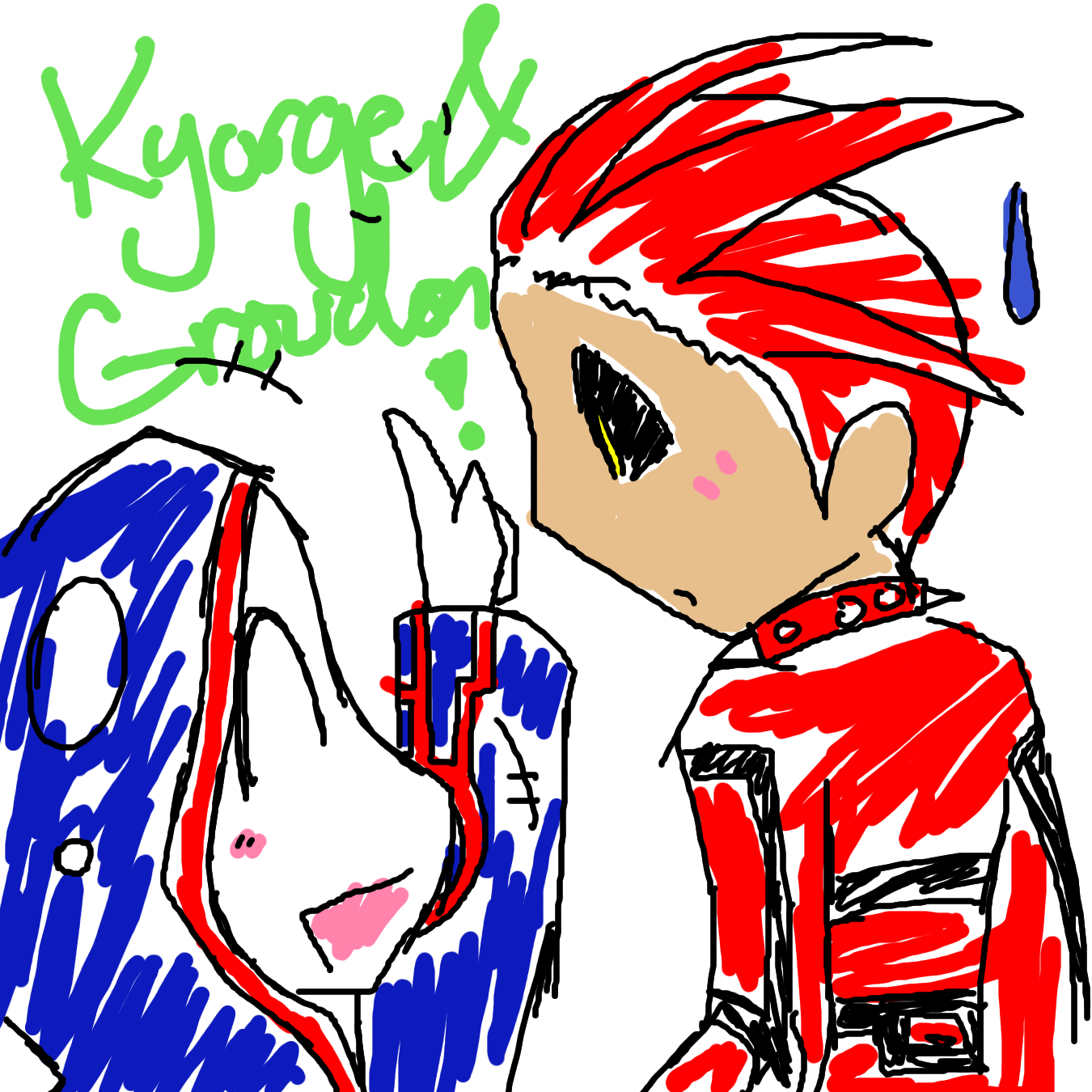 Human Kyorge and Groudon by kamoku_hito