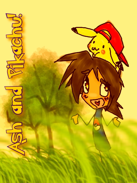 Ashhh and Pikachuuu by kamoku_hito