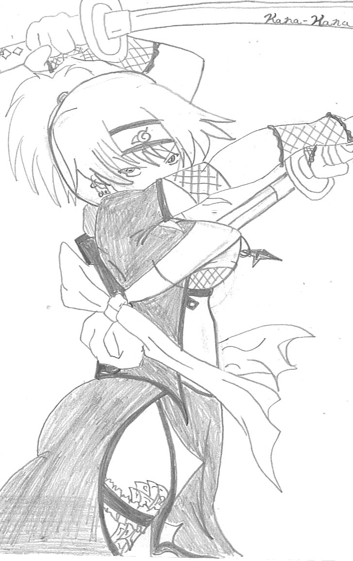 Kana-Kana's swordplay by kaname_yasha5689