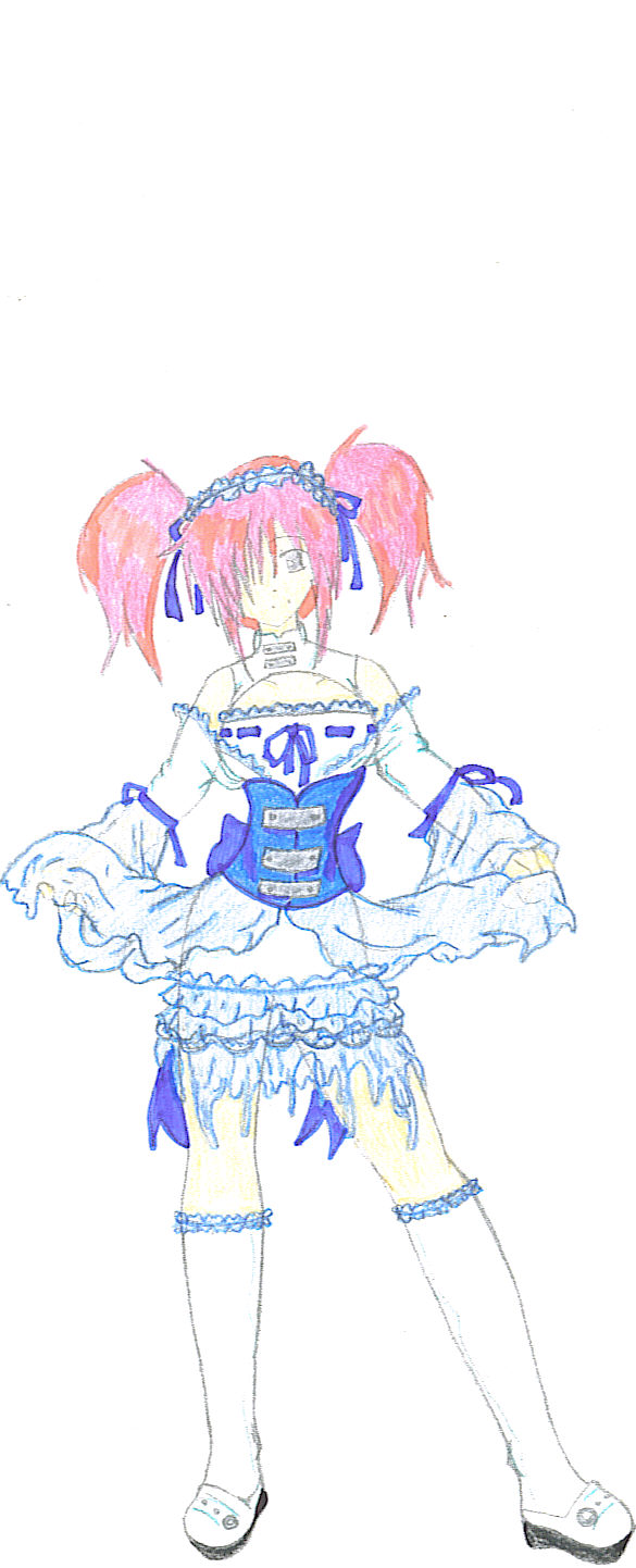 Gothic Lolita blue/white dress by kaname_yasha5689