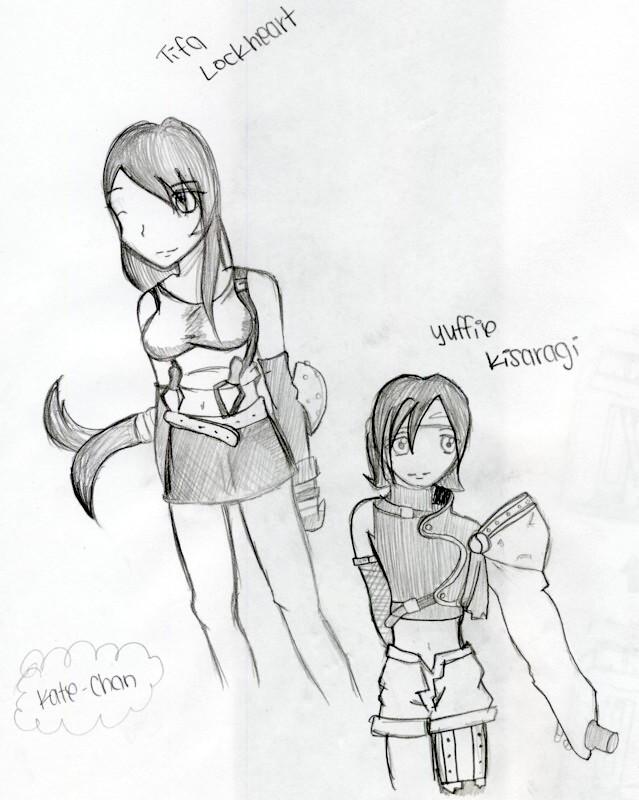 Tifa and Yuffie by kate-chan
