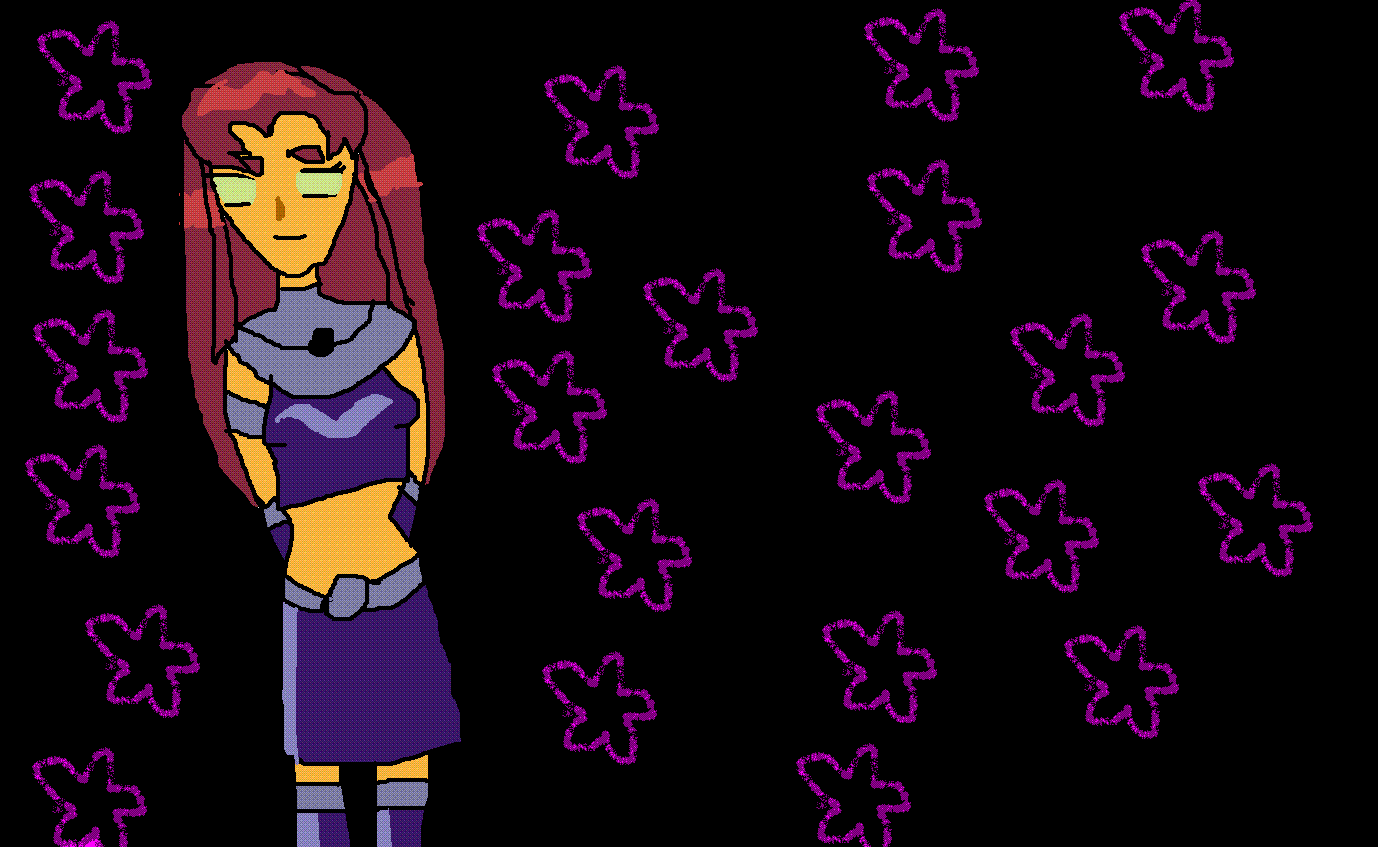 starfire with flowers by katlou303