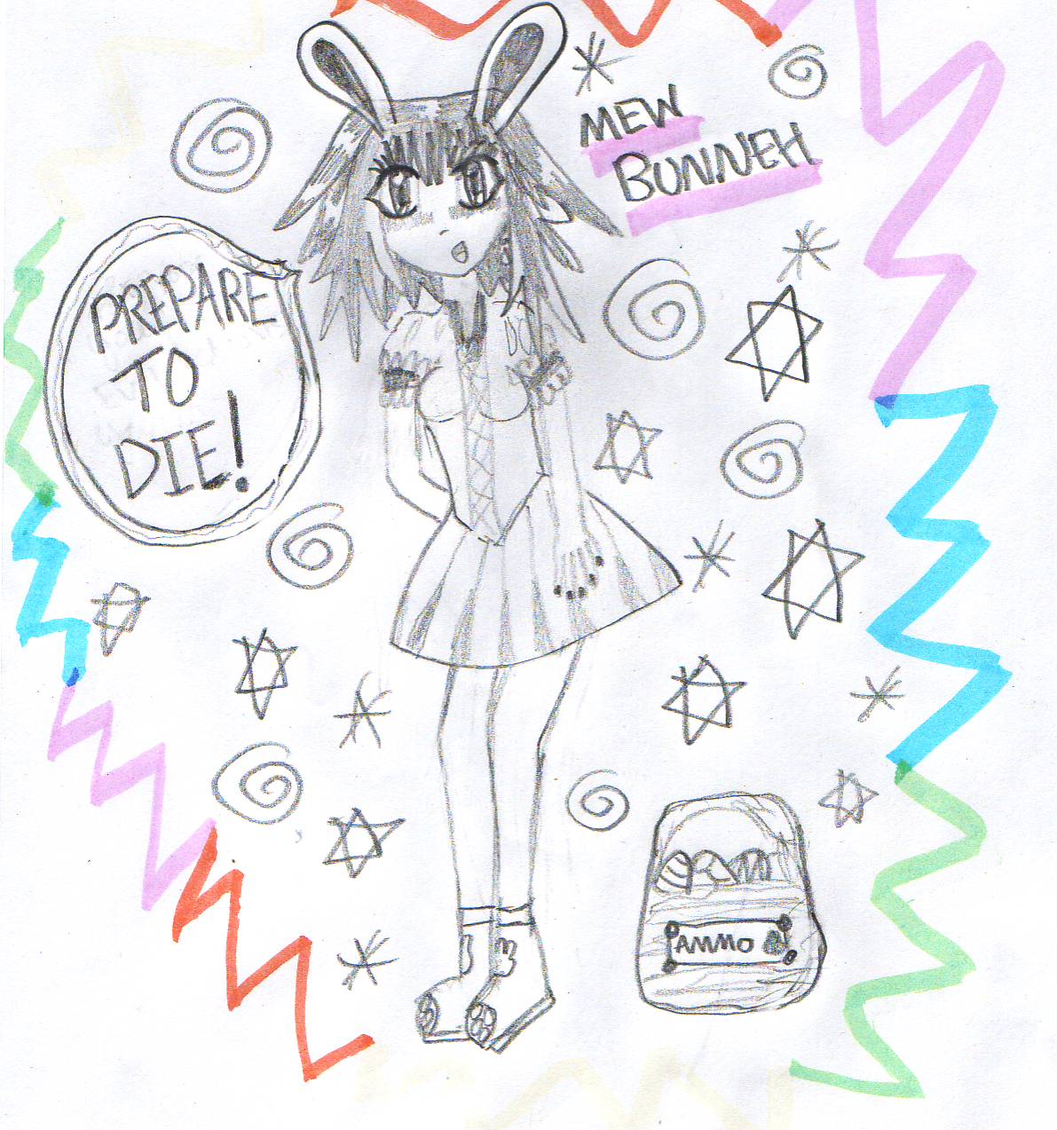 mew bunny!!! OC by kawaii176