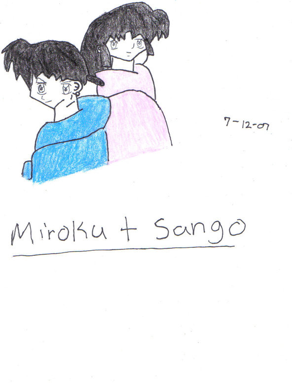 Miroku and Sango by kayko3rd