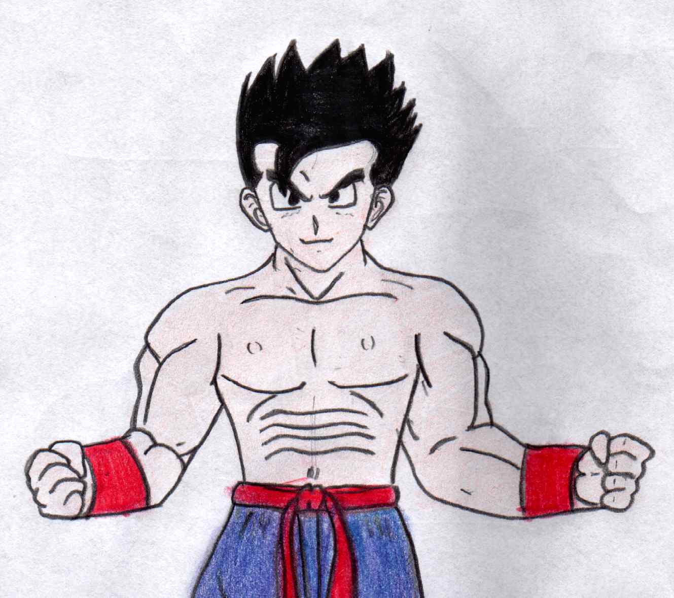 Gohan sketch from school by kaz2mad